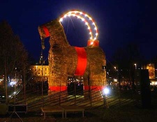 Swedish Christmas straw goat