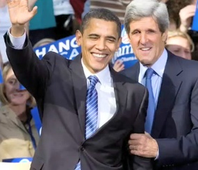 John Kerry and Barack Obama