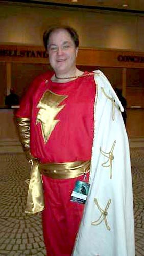 guy in Captain Marvel costume