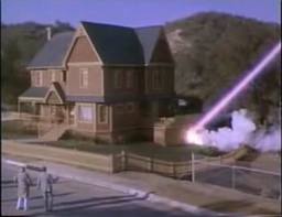 space laser shooting house